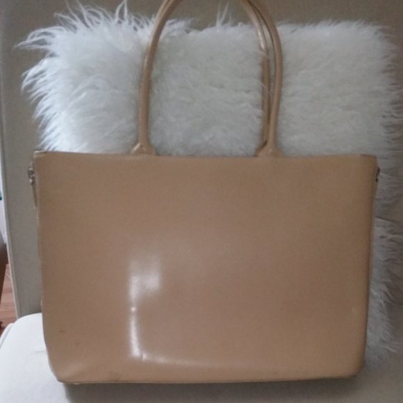 Browns Couture tan leather oversized tstructured tote - Picture 1 of 11